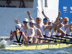 University rowers demonstrating the tradition of academic excellence and competitive rowing.